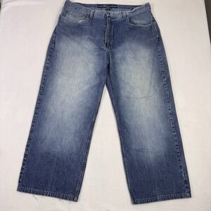 Vintage Enyce Baggy Jeans Mens 40 Blue Denim 90s Y2K Hip Hop Wide Leg Urban